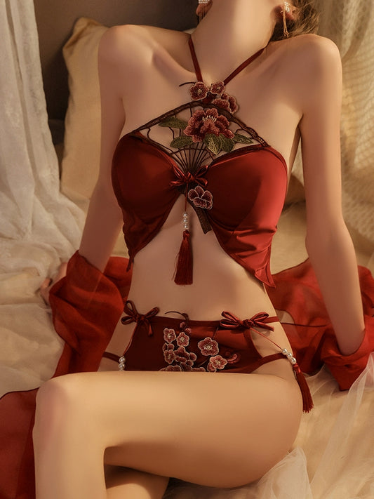 Anime Chinese Tang Dynasty Style Sexy  Maid Set