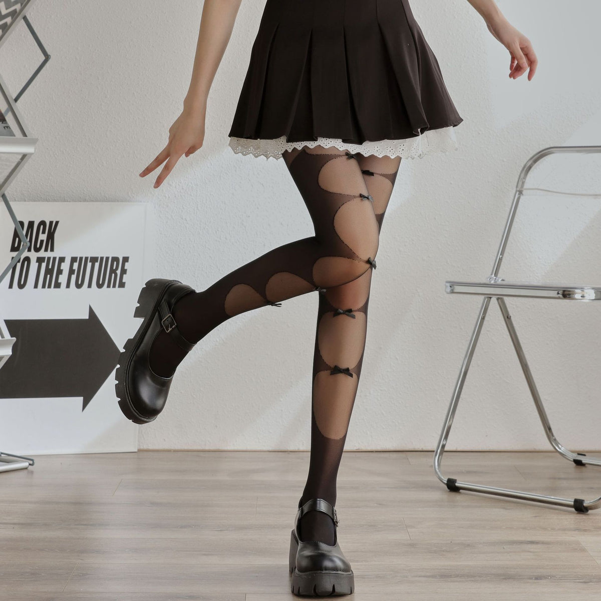 Lolita Lace Bow Anime Japanese Stockings