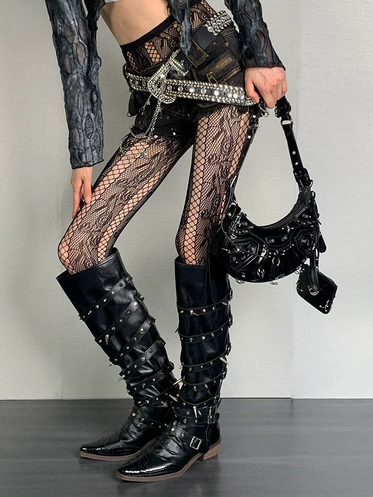 Black Lace Out Stocking