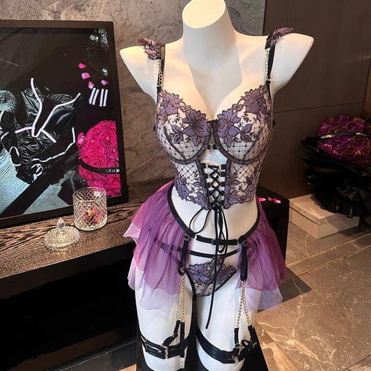 Purple Haze Lacy Bodysuit