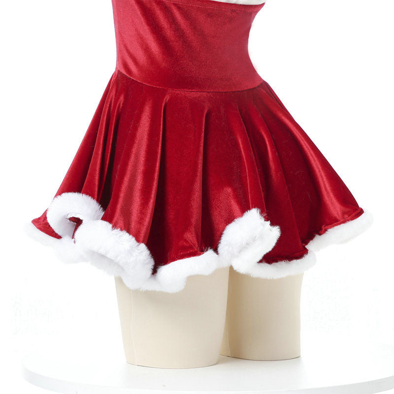 Sofyee Sexy siamesische Weihnachtsprinzessin, weibliche hochwertige rote Dessous 