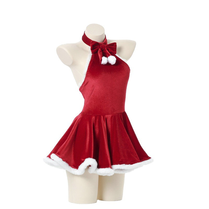 Sofyee Sexy siamesische Weihnachtsprinzessin, weibliche hochwertige rote Dessous 