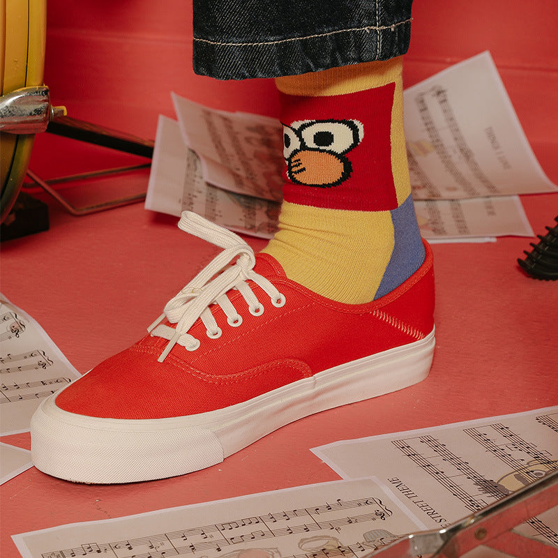 Orange Pastel Strawberry Fruit Socks
