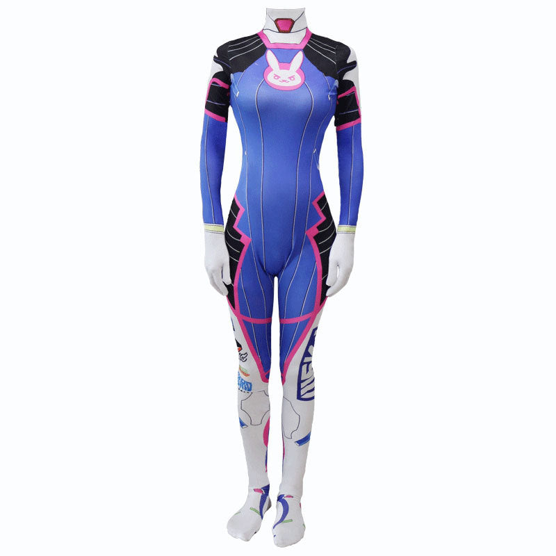 Katze Hase Anime Kawaii D.VA Overwatch Cosplay süßer einteiliger Body
