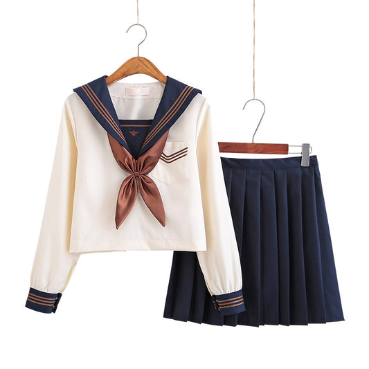 Japanese jk soft girl student pleated skirt school uniform suit