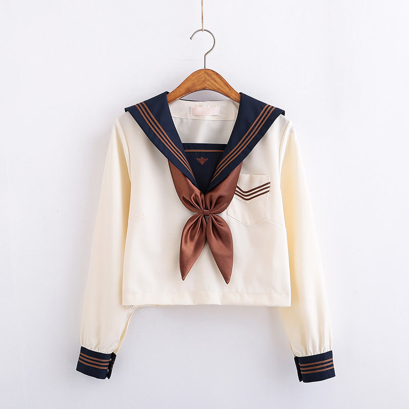 Japanese jk soft girl student pleated skirt school uniform suit