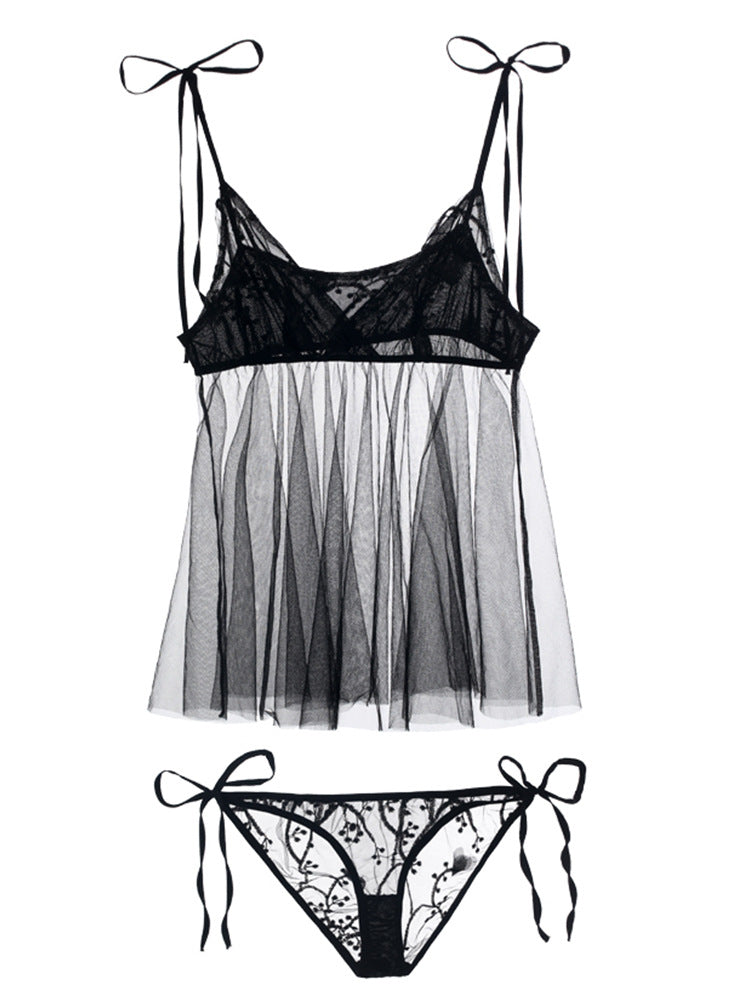 Sexy Sheer See Through Baby Doll Nighties Set