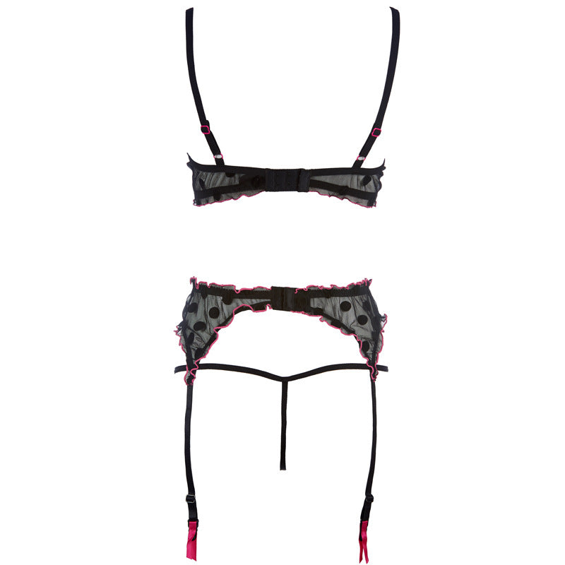 Polka Dots Open Bra Set