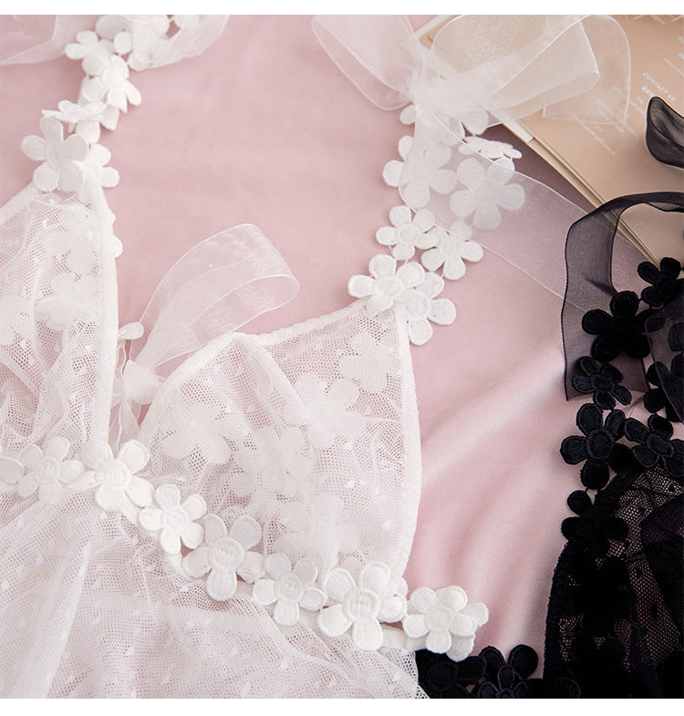 Elegant Pretty Flower Quality Lace Baby Doll Set
