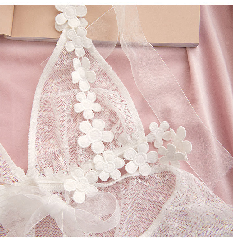 Elegant Pretty Flower Quality Lace Baby Doll Set