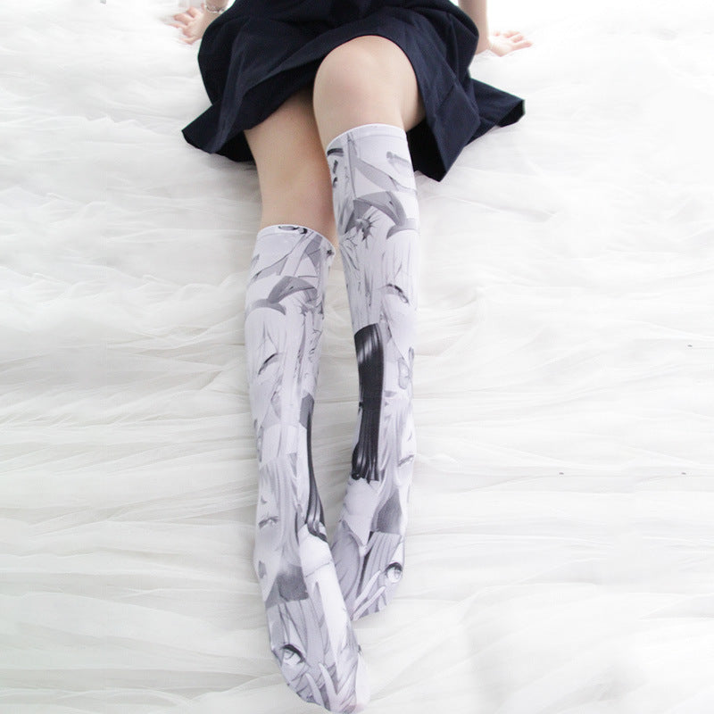 Ahegao Knee Tights