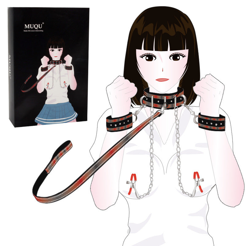 Sofyee BDSM Husband and Wife Bondage Handcuffs Nipple Collar