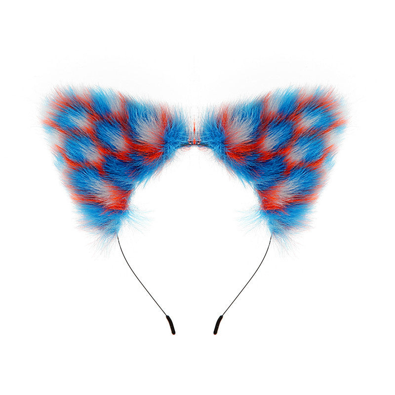 Variegated ear two-dimensional flirting rabbit hair hoop