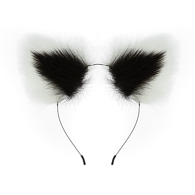 Two-element two-color ear rabbit headband