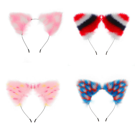 Variegated ear two-dimensional flirting rabbit hair hoop