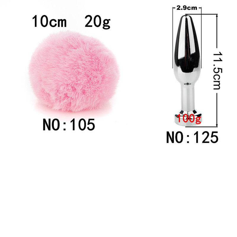 Removable Pink Bunny Adult Anal Butt Plug Tail