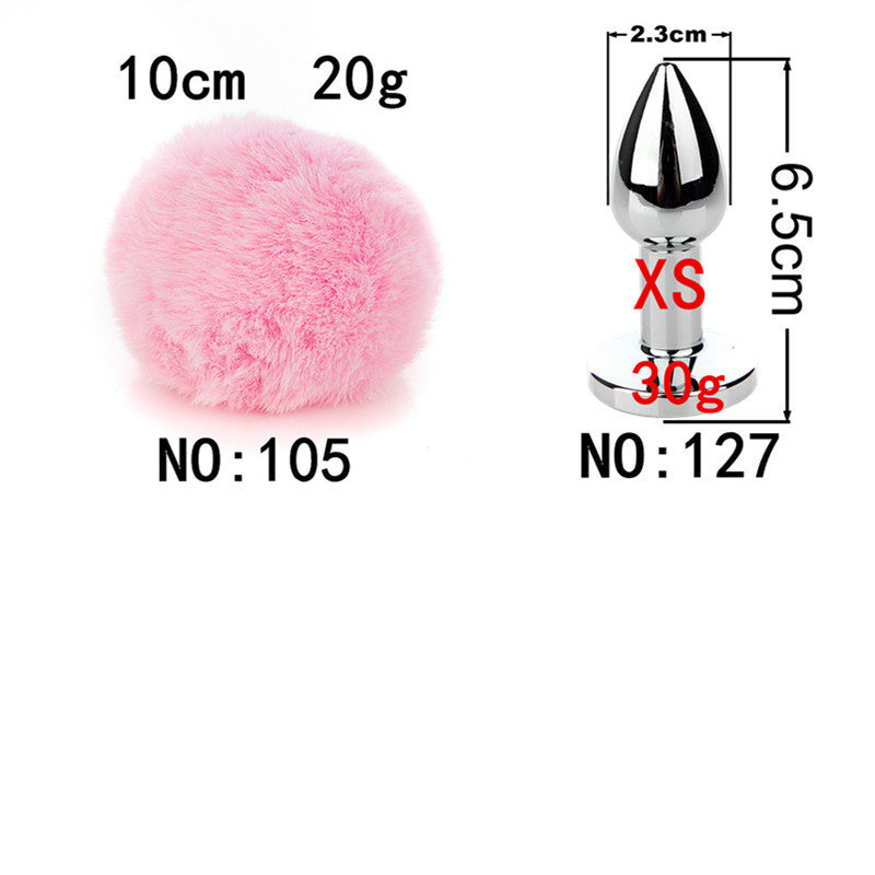 Removable Pink Bunny Adult Anal Butt Plug Tail