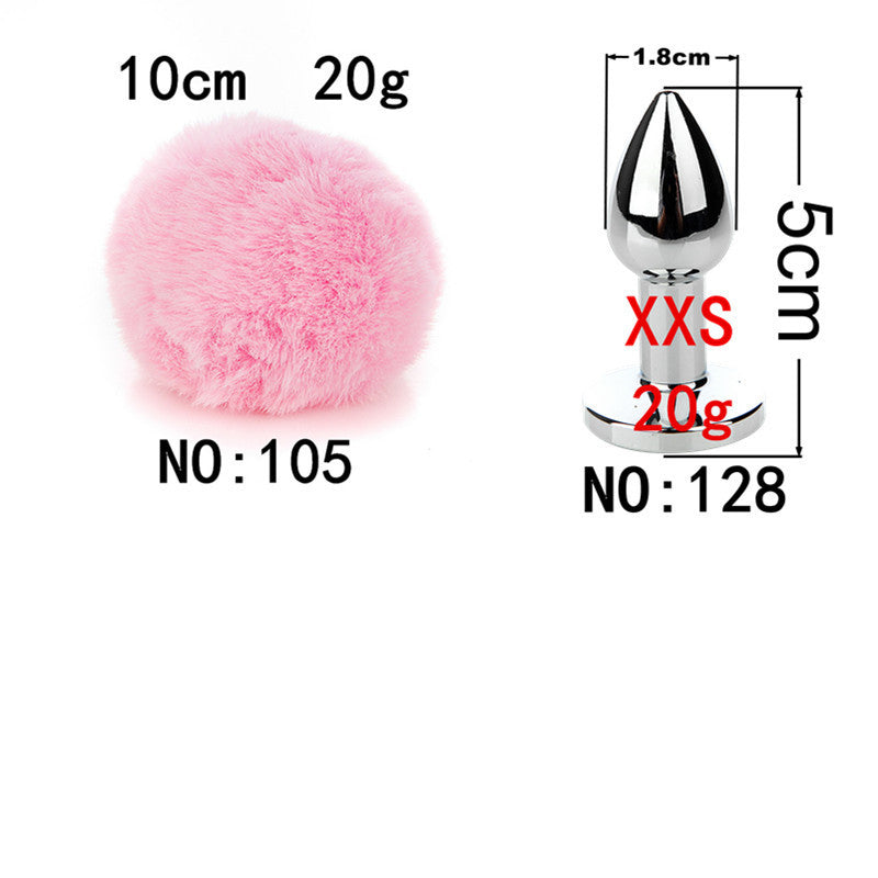 Removable Pink Bunny Adult Anal Butt Plug Tail