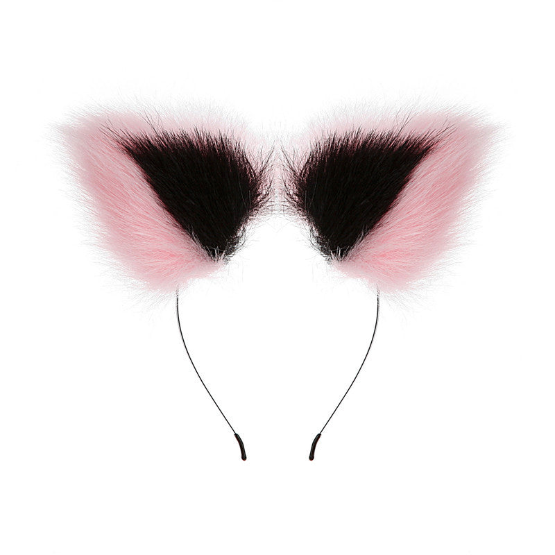 Two-element two-color ear rabbit headband