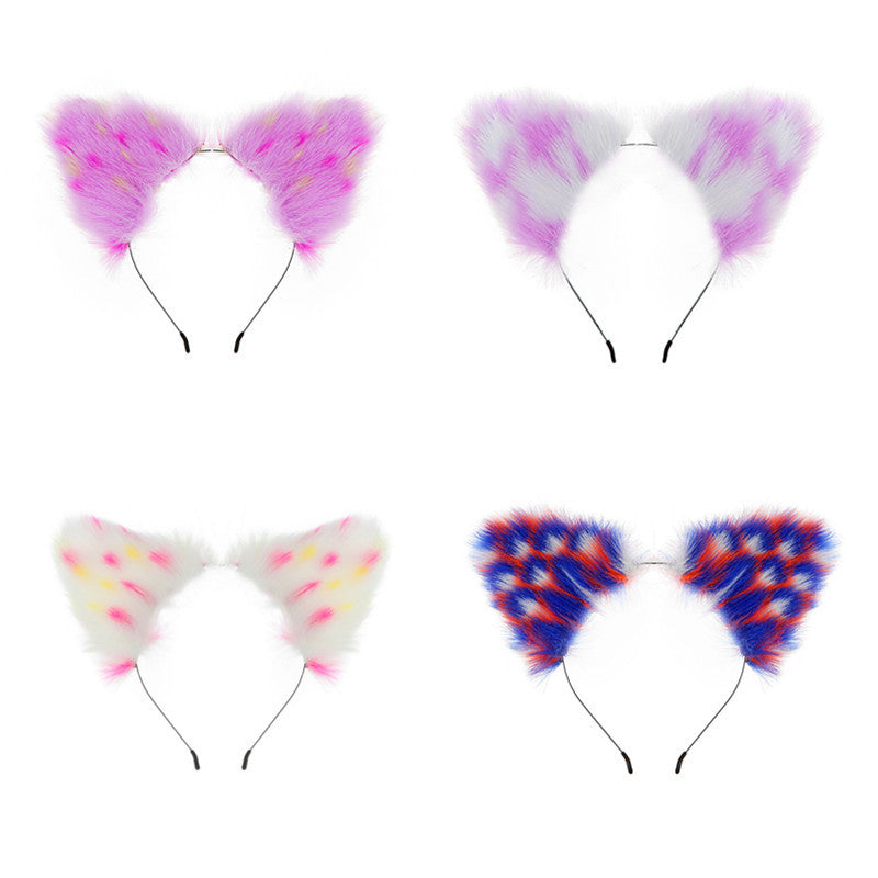 Variegated ear two-dimensional flirting rabbit hair hoop