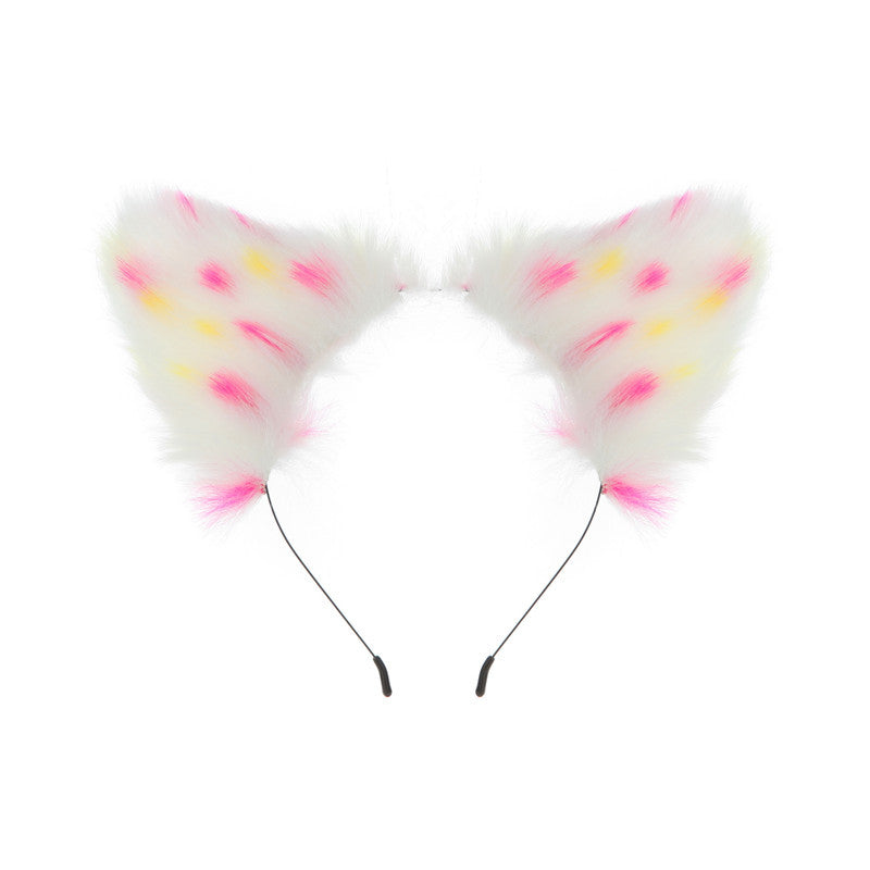 Variegated ear two-dimensional flirting rabbit hair hoop