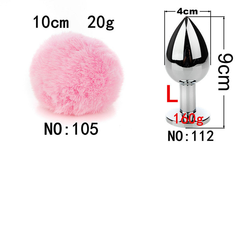 Removable Pink Bunny Adult Anal Butt Plug Tail