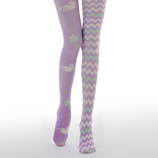Lavender Harajuku Thigh High Tights