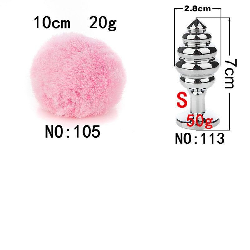 Removable Pink Bunny Adult Anal Butt Plug Tail