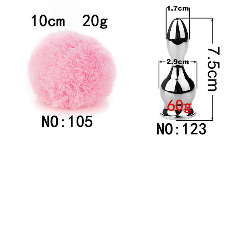 Removable Pink Bunny Adult Anal Butt Plug Tail