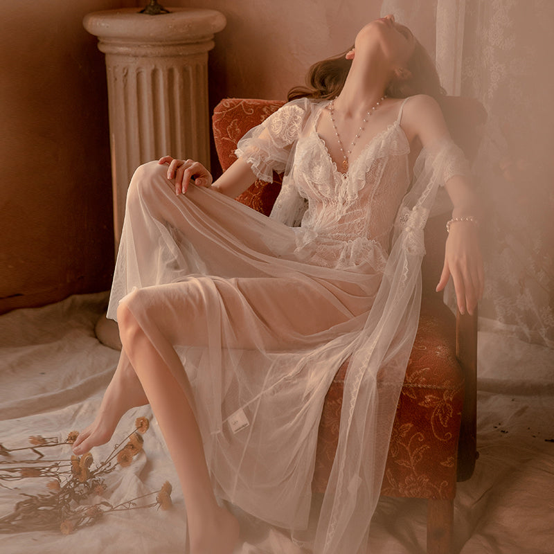 Pretty Honey Romance Lace Baby Doll Night Gown