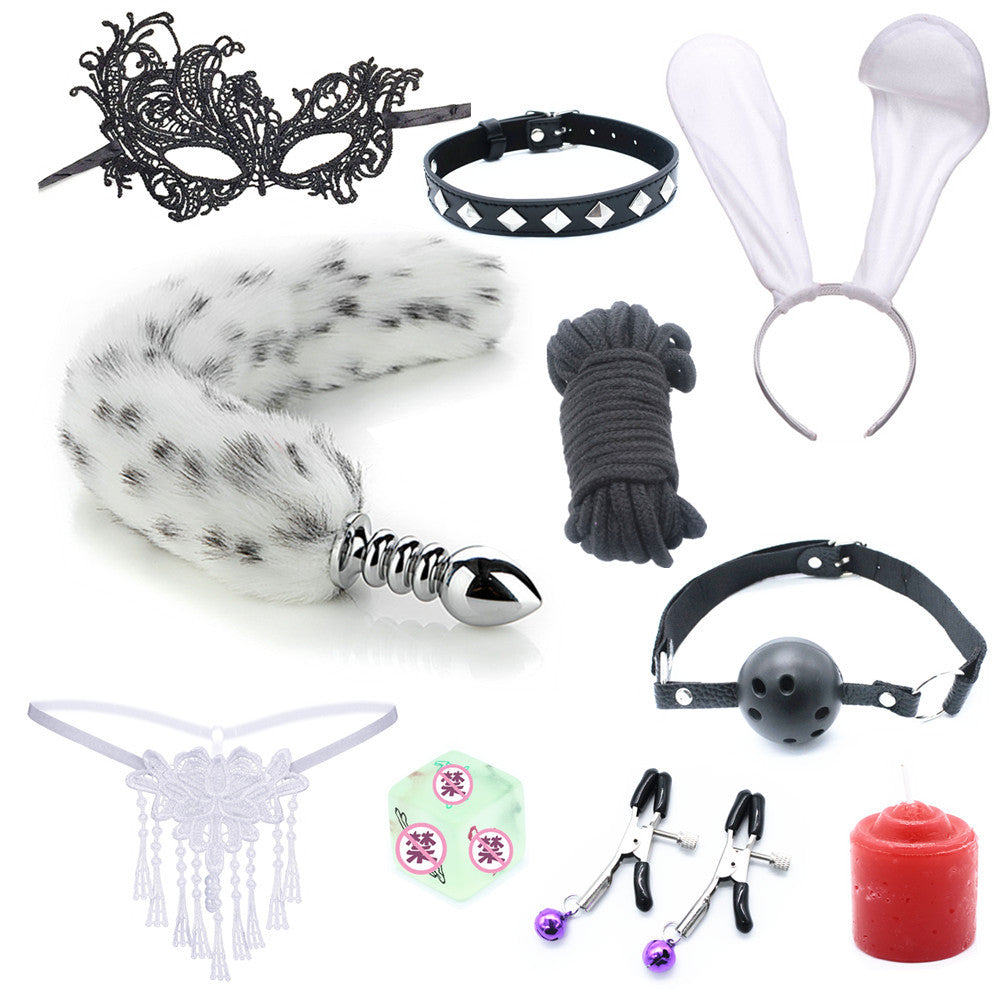 Rope Bunny Cosplay Bondage Gear Zubehör Sexy Spielzeug-Set – 10-teiliges Set 