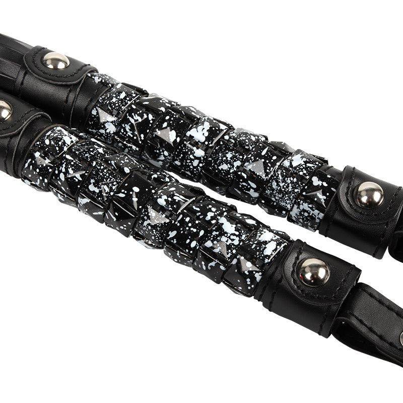 Sofyee BDSM   Black Square Bead Leather Whip