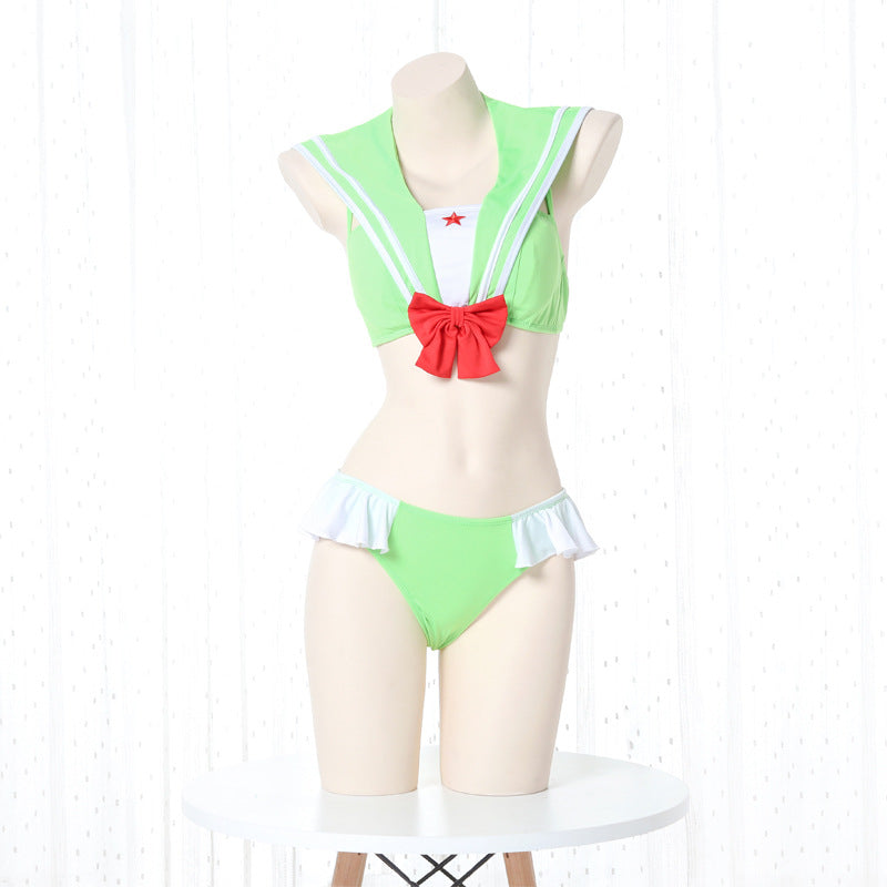 Japanese Sailor Moon Lingerie Set - Green Kawaii Moon