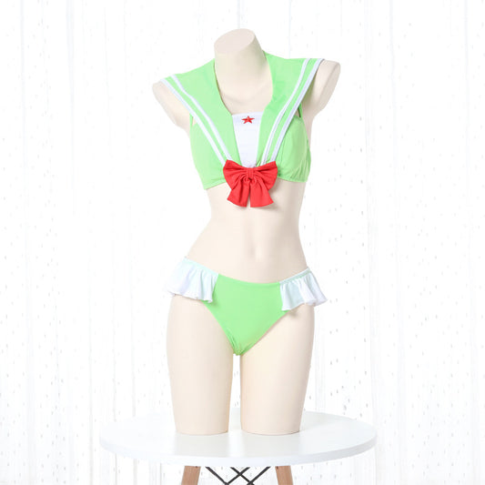 Japanese Sailor Moon Lingerie Set - Green Kawaii Moon