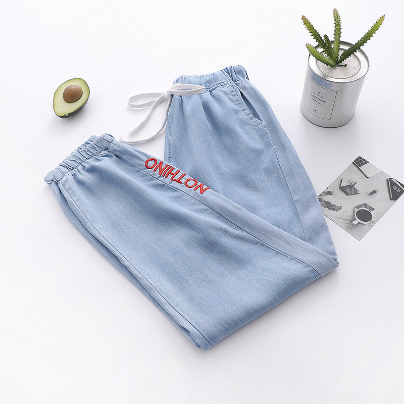 Japanese embroidery jeans