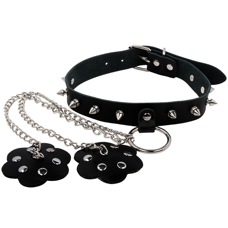 Sofyee BDSM  Rivet Dog Slave Collar With Adult Sex Toys Alternative Toys