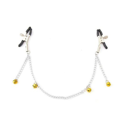 Nipple Clamps With Chain - Bell To Tease