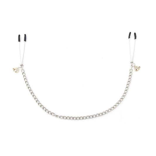 Nipple Clamps With Chain - Bell To Tease