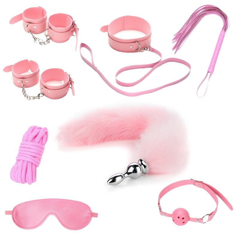 Kawaii Pink Angel Soft BDSM Lover Gothic Bondage 7 PCS Set