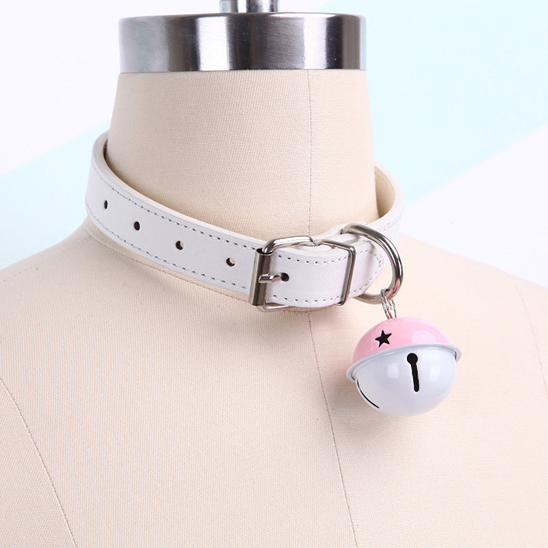 Anime Maid Kawaii Cosplay Katzenglocken-Halsband – Rosa 