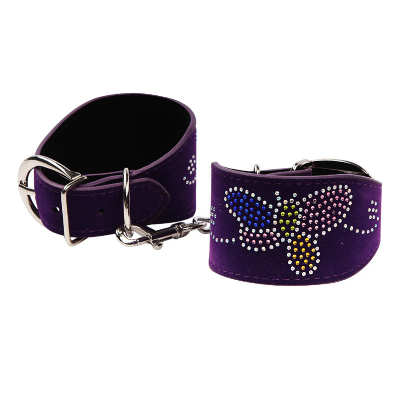 Sofyee BDSM   Sexy Butterfly Metal Handcuffs Leather Bondage Hand Shackles