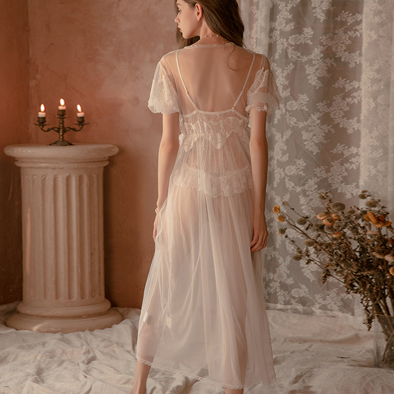 Pretty Honey Romance Lace Baby Doll Night Gown