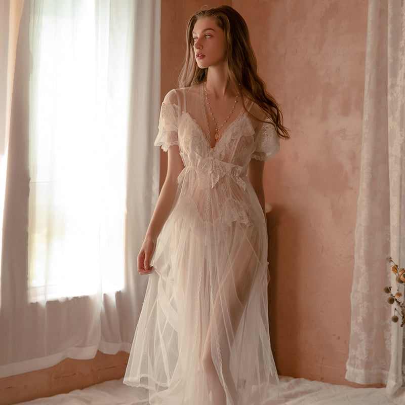 Pretty Honey Romance Lace Baby Doll Night Gown