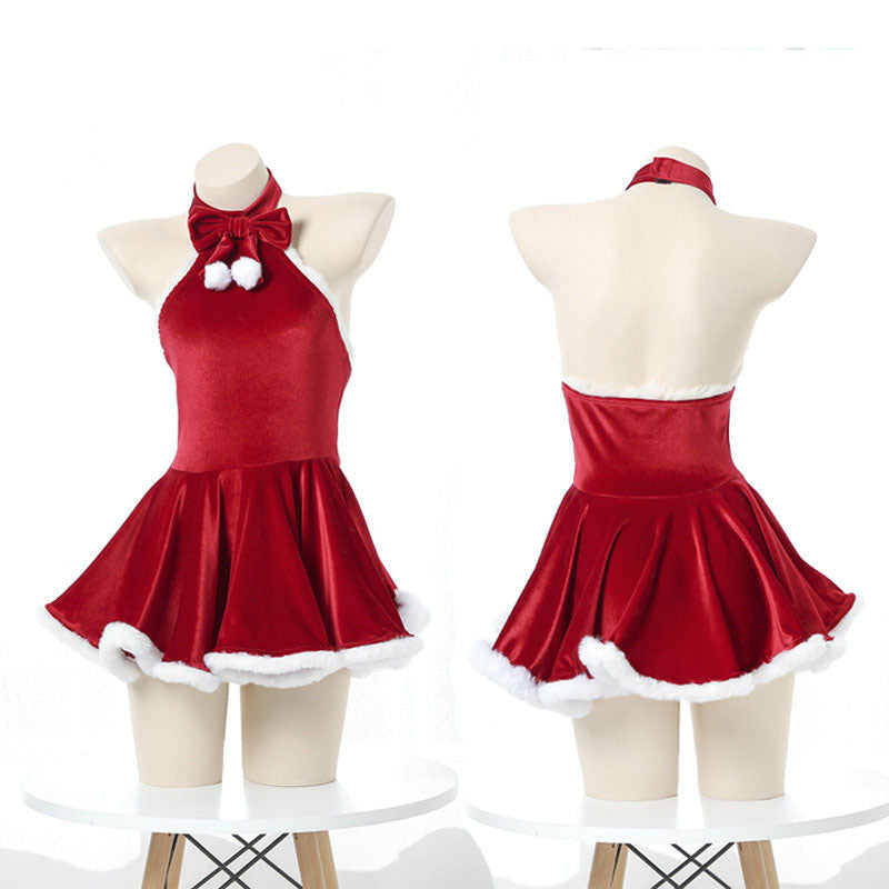Sofyee Sexy siamesische Weihnachtsprinzessin, weibliche hochwertige rote Dessous 
