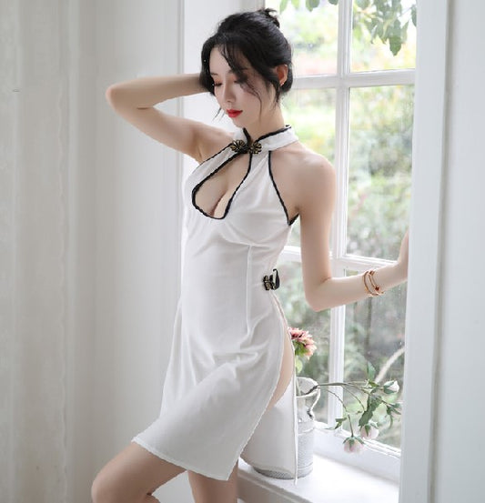 Cross-Border Slit Sexy Uniform Lingerie Nightdress