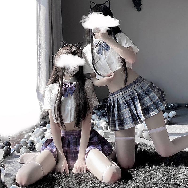 Anime School Girl Shirt Skirt Set