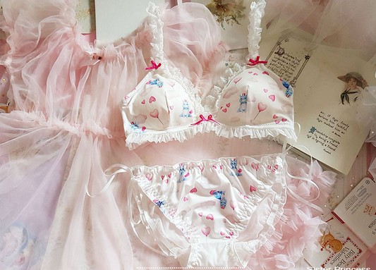 Japanese Unicorn Lolita No Steel Ring Bra Set