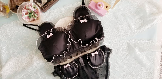 Kawaii Bear Tube Top Set