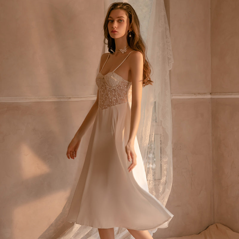 Pretty Honey Romance Lace Baby Doll Night Gown