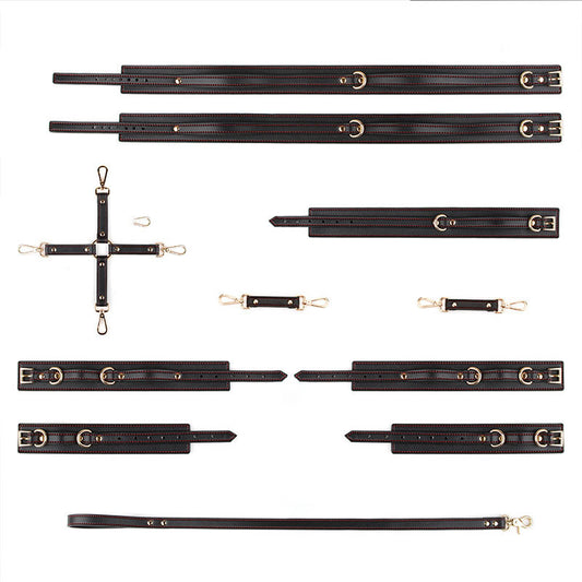 Husband And Wife Bdsm Supplies Leather Binding Thigh Loop-6Pcs Set